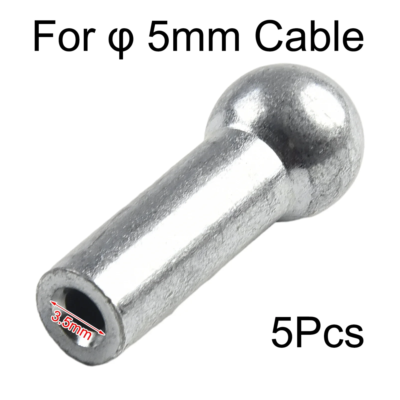 5pcs Gym Pulley Machine Stopper Cable Ball Terminals Wire Port Joint Parts For Diameter 5mm 6mm Cables Fitness Equipment