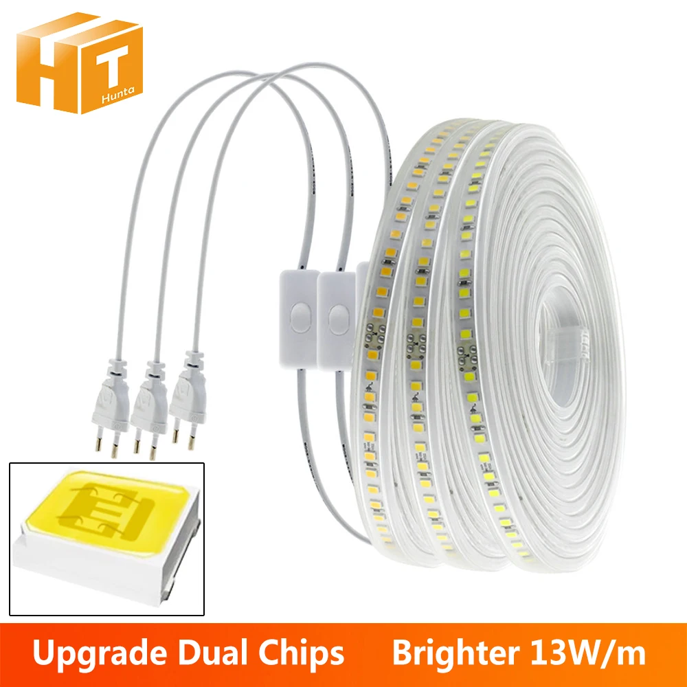 New Arrival 220V LED Strip 4040 High Safety High Brightness 120LEDs/m 13W/m  Waterproof Flexible LED Light The Best LED Strip.