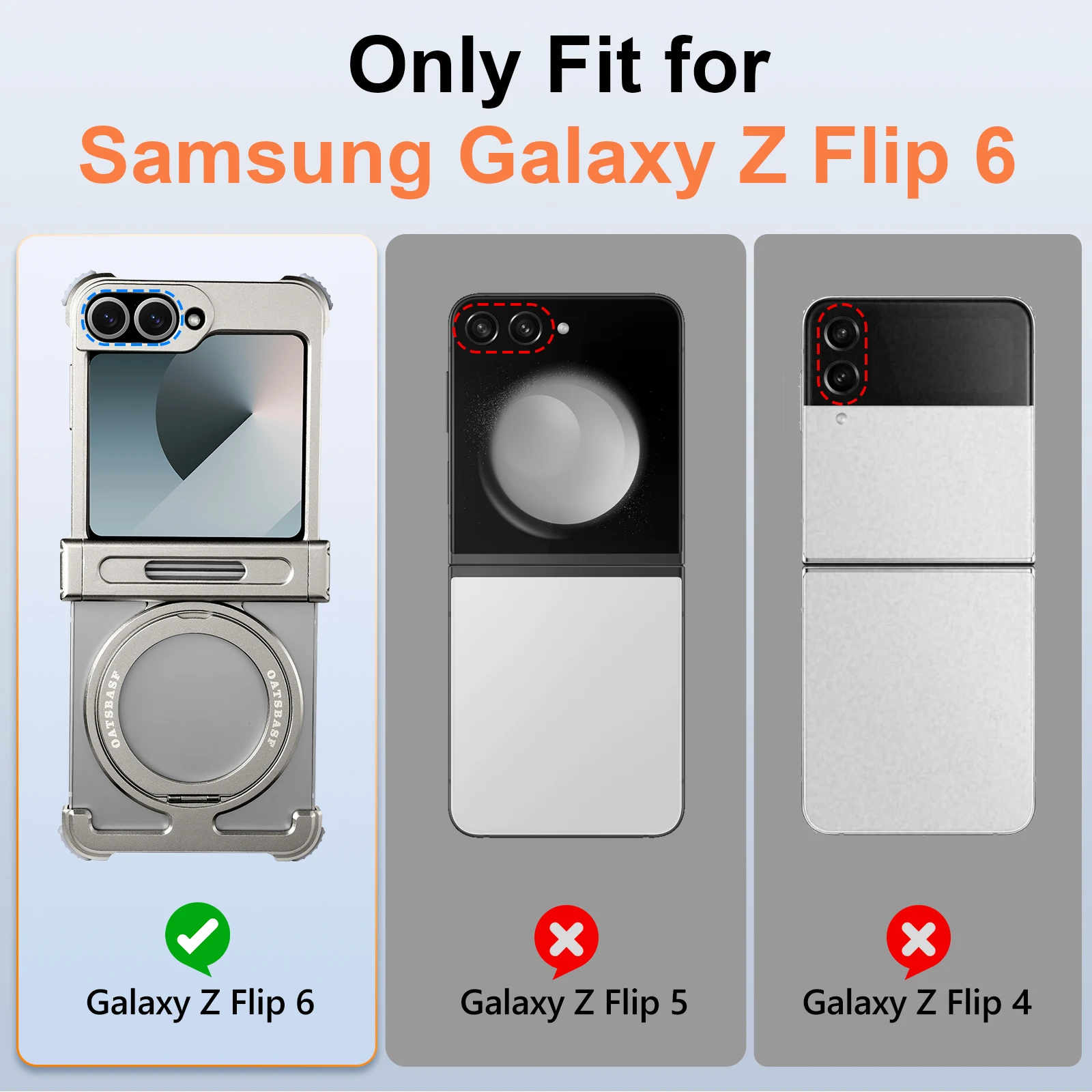 Eary for Samsung Galaxy Z Flip 7 6 Case with MagSafe 360°Rotatable Magnetic Kickstand Ultra-Thin Shockproof Protective 7 6 Cover