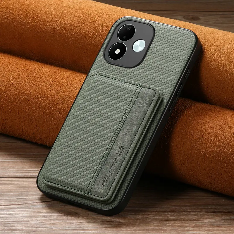 Luxury RFID Leather Wallet Phone Case with Magnetic Back Cover