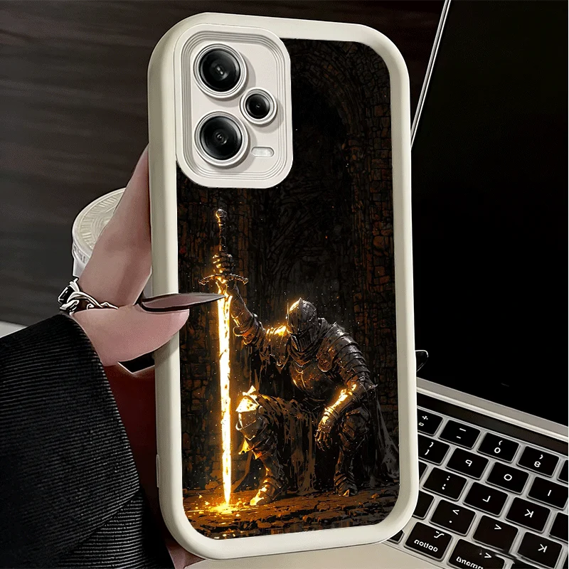 Elegant Dark Souls Gaming Silicone Phone Case - Soft Touch Protective Shell