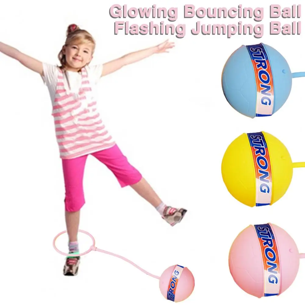 

Fitness Kick Ball Fun Flashing Ankle Skip Ball Lightweight Entertainment Toy for Children with Glowing Bouncing Ball Jump Ring