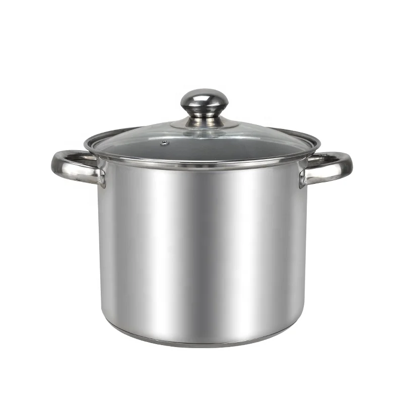 

New-designed Kitchen Stainless Steel 4 Pcs Anti-overflow Cooking Soup Stock Pots Set