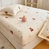 Cartoon Bear Fitted Sheet Bed 150/180cm Cover Skin-friendly Bedsheets Elastic Bed Linen drap de lit (Pillowcase Need Order) 3
