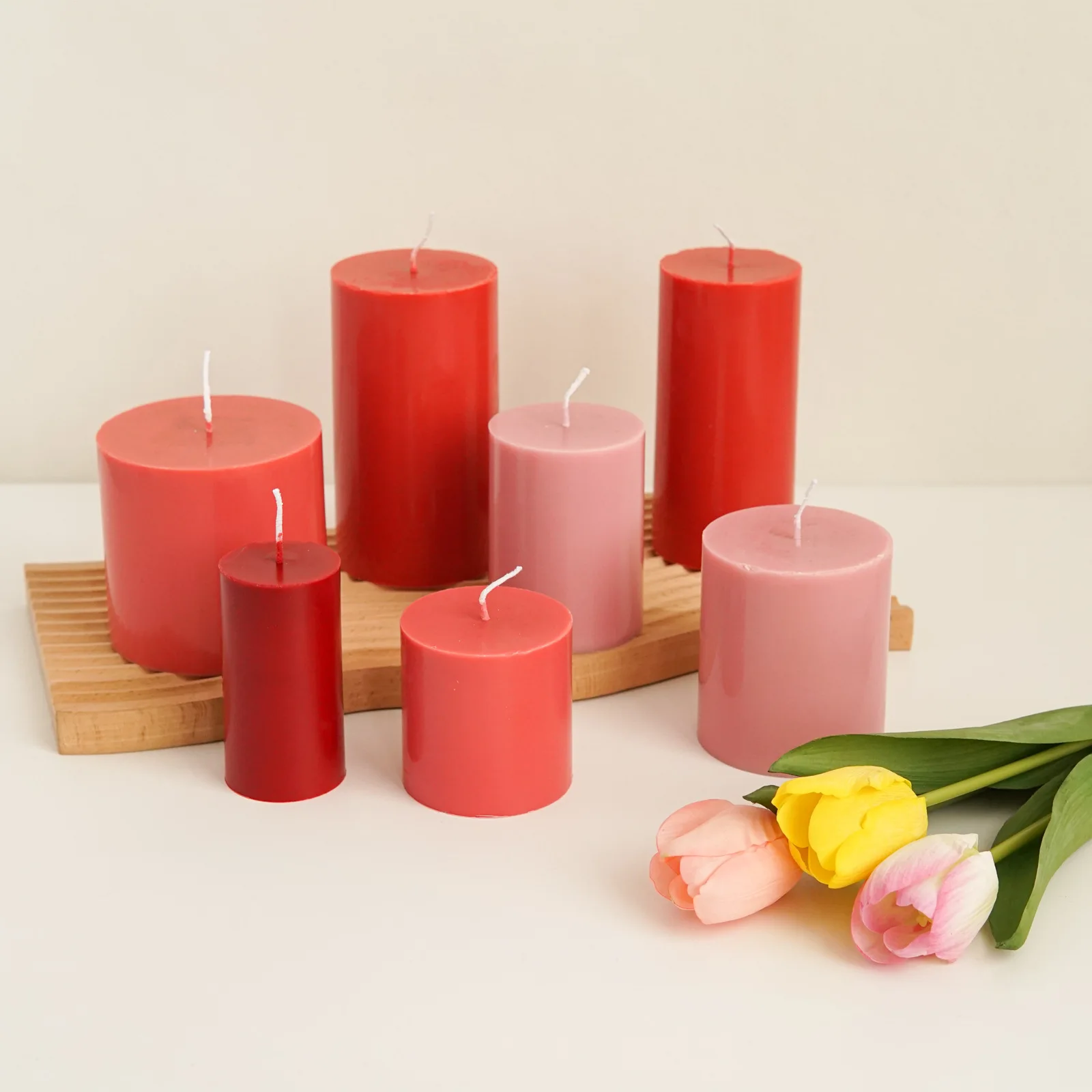 Description Picture 4 of itemFlat Top Cylindrical Candle Mold Pillar Wax Acrylic Plastic Round Classic Style DIY Handmade Candle Mould Candle Making Moulds