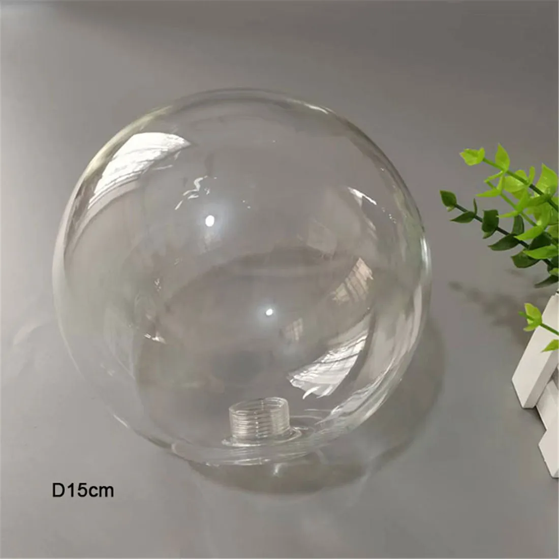 Clear 2cm opening Clear Ball Glass for Pendant Lamp Globe 2.2cm thread G9 glass lampshade cover for Hanging Light Chandelier