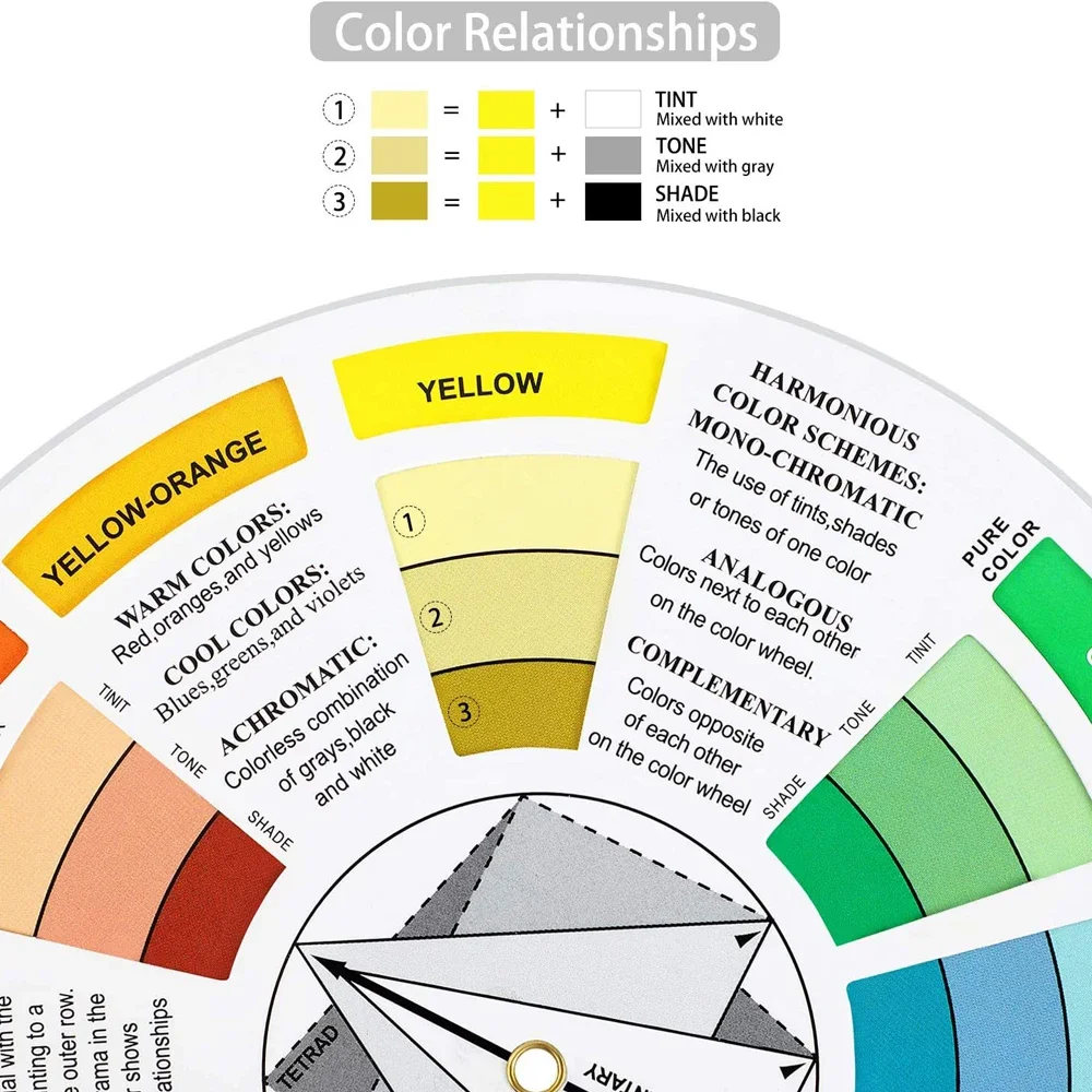 tattoo makeup supplies 1Pcs 12 Color Paper Card Tattoo Color Wheel Circle Chromatic Eyebrow Tattoos Design Nails Professional Pigment Makeup Supplies