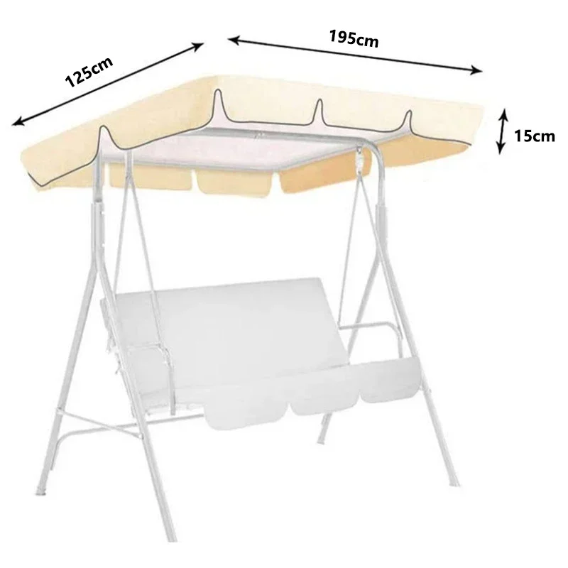New Outdoor Swing Canopy Chair Top Cover Canopy UV Sun Water Proof for Patio Yard Seat Hammock Canopy Dustproof Cover