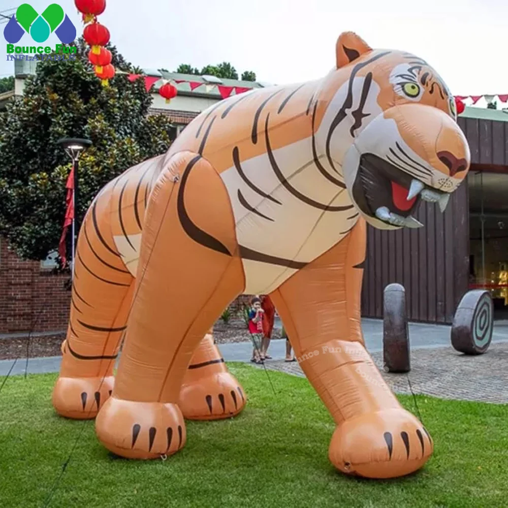 Factory Direct Selling Outdoor Giant Inflatable Tiger Cartoon Doll Mascot Large Animal Model For Sale