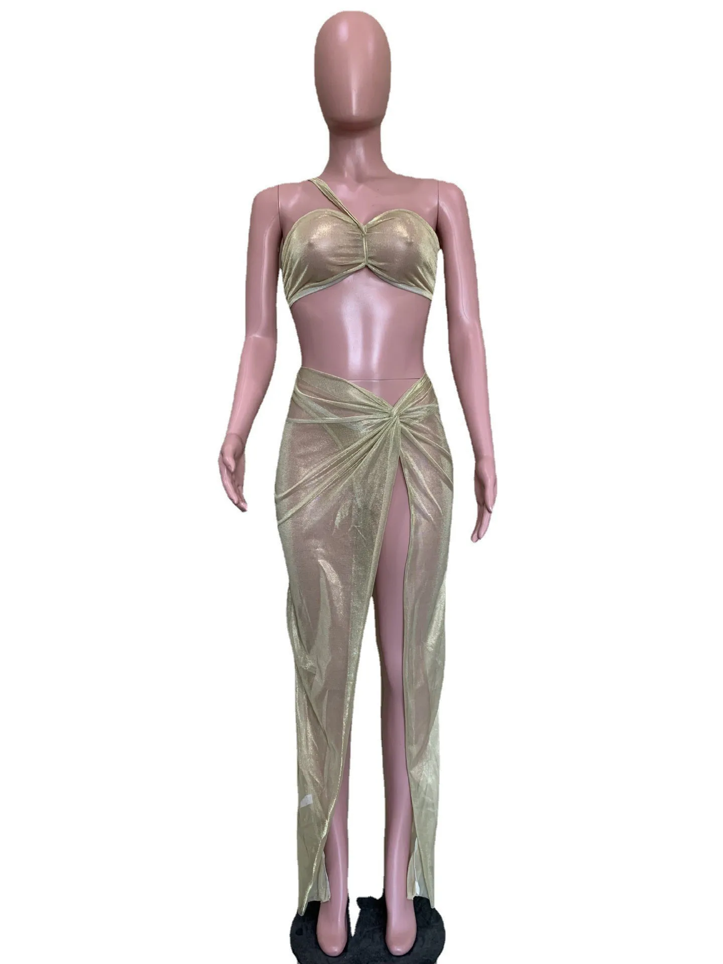 Y5229 Summer European and American Women's New Fashion Trend Hot Stamped Sexy Bikini Swimwear Three Piece Set