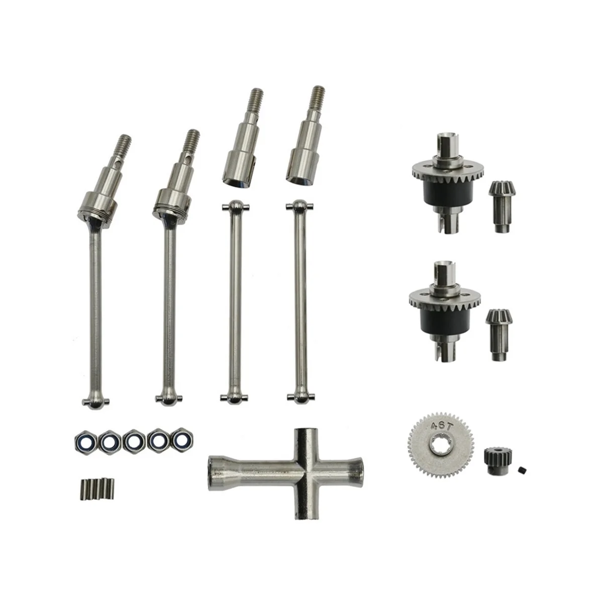 

Metal Differential and Drive Shaft Set for SCY 16101 16102 16103 16201 Pro 1/16 Brushless RC Car Upgrade Parts