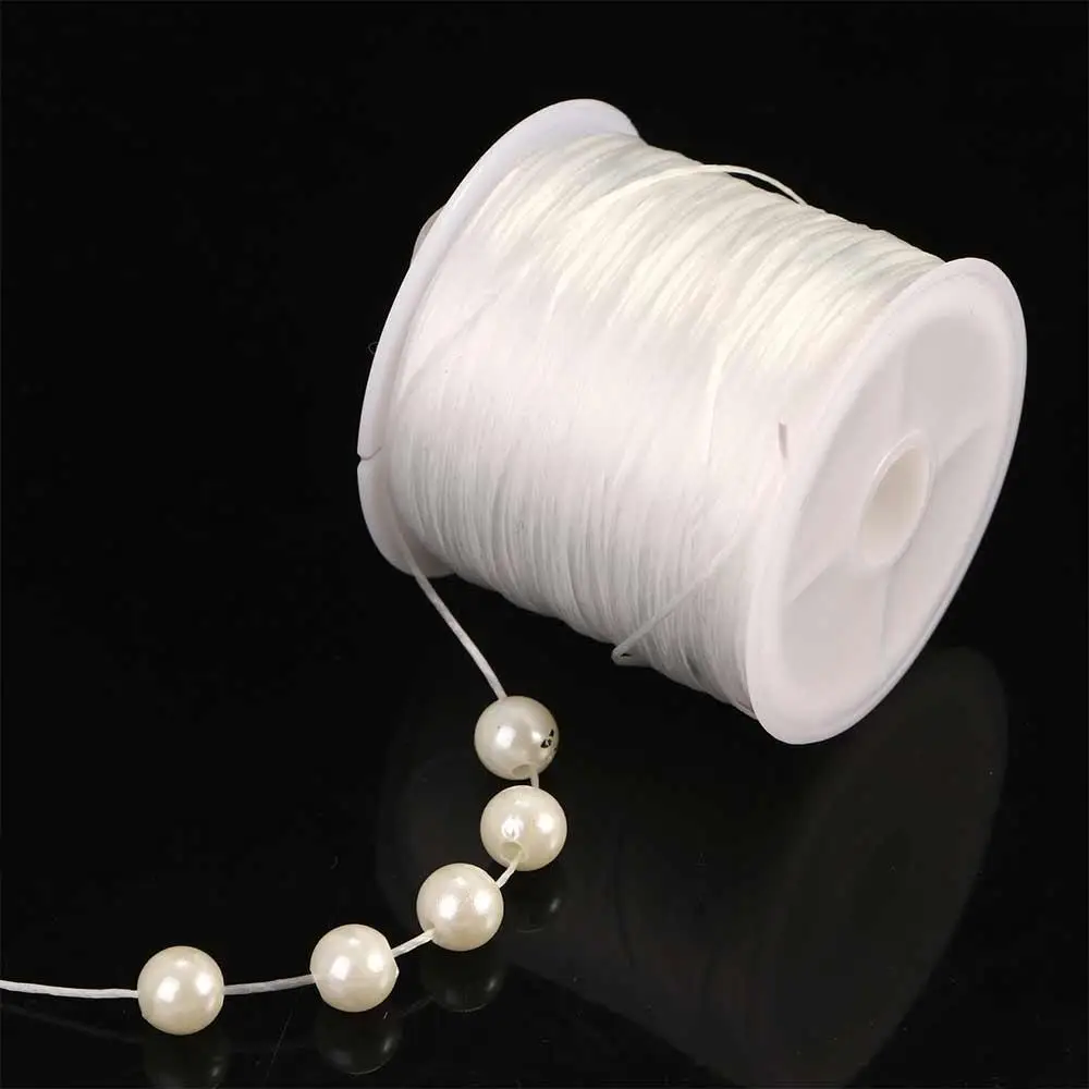 DIY 60m Rope Elastic Bracelets Craft Fibre Wire Beading Thread Stretch Cord