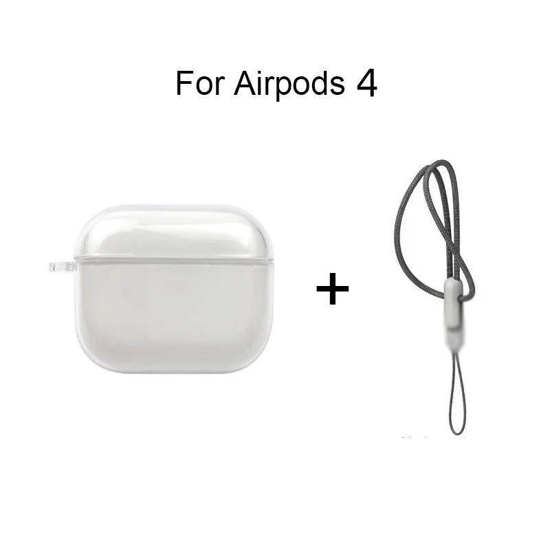 Per AirPods 1/2 custodia protettiva per auricolari trasparente con mappatura di figure stilizzate (nota musicale