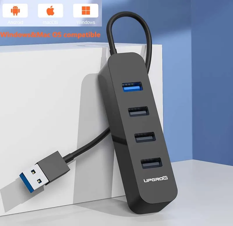 USB 3.0 Hub 4 Ports(USB 3.0X1+USB 2.0X3) Multiple USB HUB USB 2.0/USB 3.0 Splitter Hub for PC Laptop U-disk Mobils windows&Mac - 5