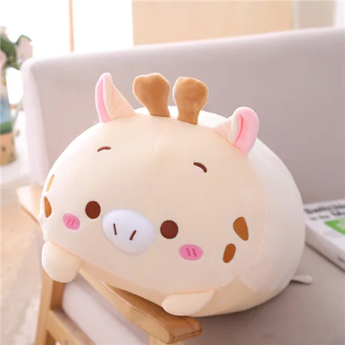 thumbnail image 1 of 9 Styles Animal Sweet Dinosaur Pig Cat Bear Plush Toy Soft Cartoon Panda Hamster Elephant Deer Stuffed Doll Baby Pillow Gift, 1 of 5