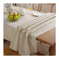 Linen Cotton Washable Tablecloth for Wedding Home Party Dining Banquet Decoration Flax Fabric Table Cloth Luxurious Table Cover 1