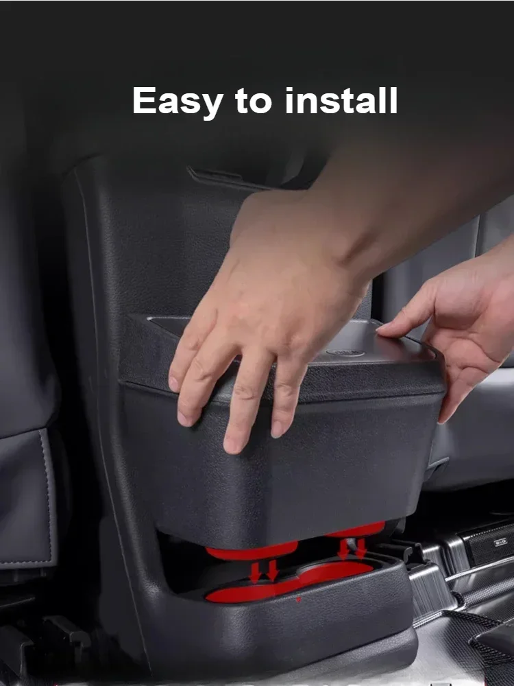 For Toyota Sienna-Car Trash Can TPE Second Row Storage Box Waterproof Interior Modification Accessories