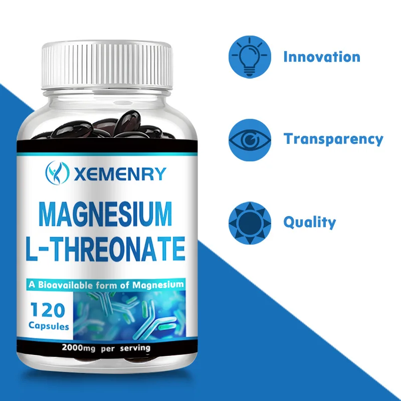Magnesium L-Threonate Capsules &ndash; High Absorption Supplement &ndash; for Sleep and Cognitive Function Support magnesium citrate capsules