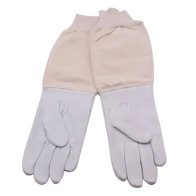 European Style Bee Gloves Canvas Sheepskin Beekeeping Equipment Beekeeping Tools Gloves with Long Sleeves