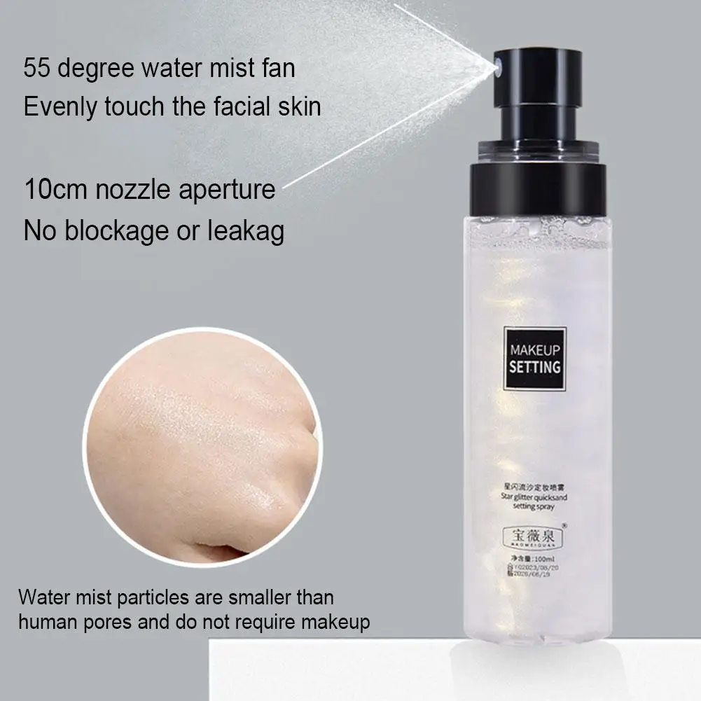 

100ml Makeup Setting Spray Long Lasting Foundation Fixer Spray Moisturizing Oil Control Natural Matte Refreshing Quick Fixer