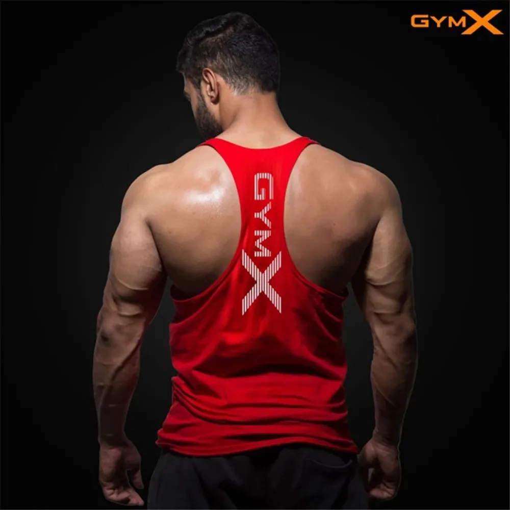 

2023 Men Bodybuilding Tight Tank Tops Summer Jogger Workout Sleeveless shirt Man Sling Vest Male Gyms Fitness Brand Clothing