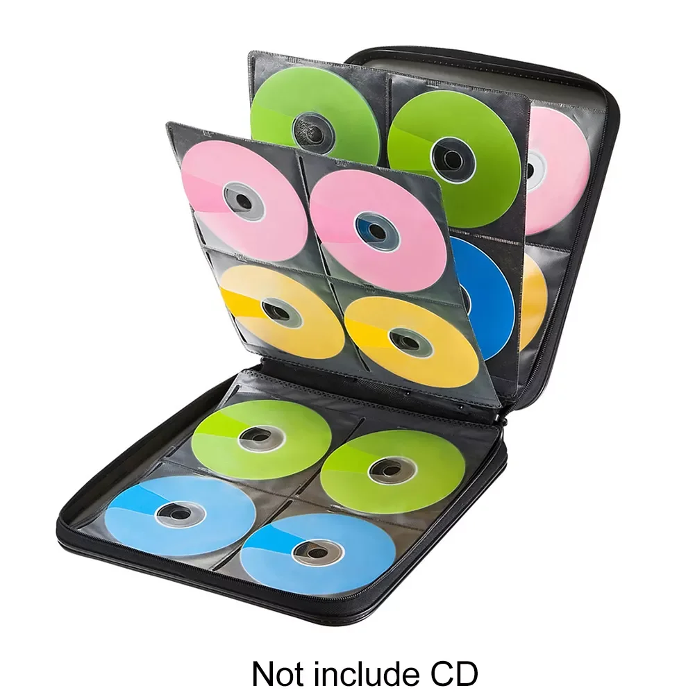 케이스 내구성 보호 160 용량 하드 쉘 스토리지 박스 안티 스크래치 더블 지퍼 DVD VCD 지갑 디스크 주최자 홈, 케이스 하드 쉘 스토리지 박스