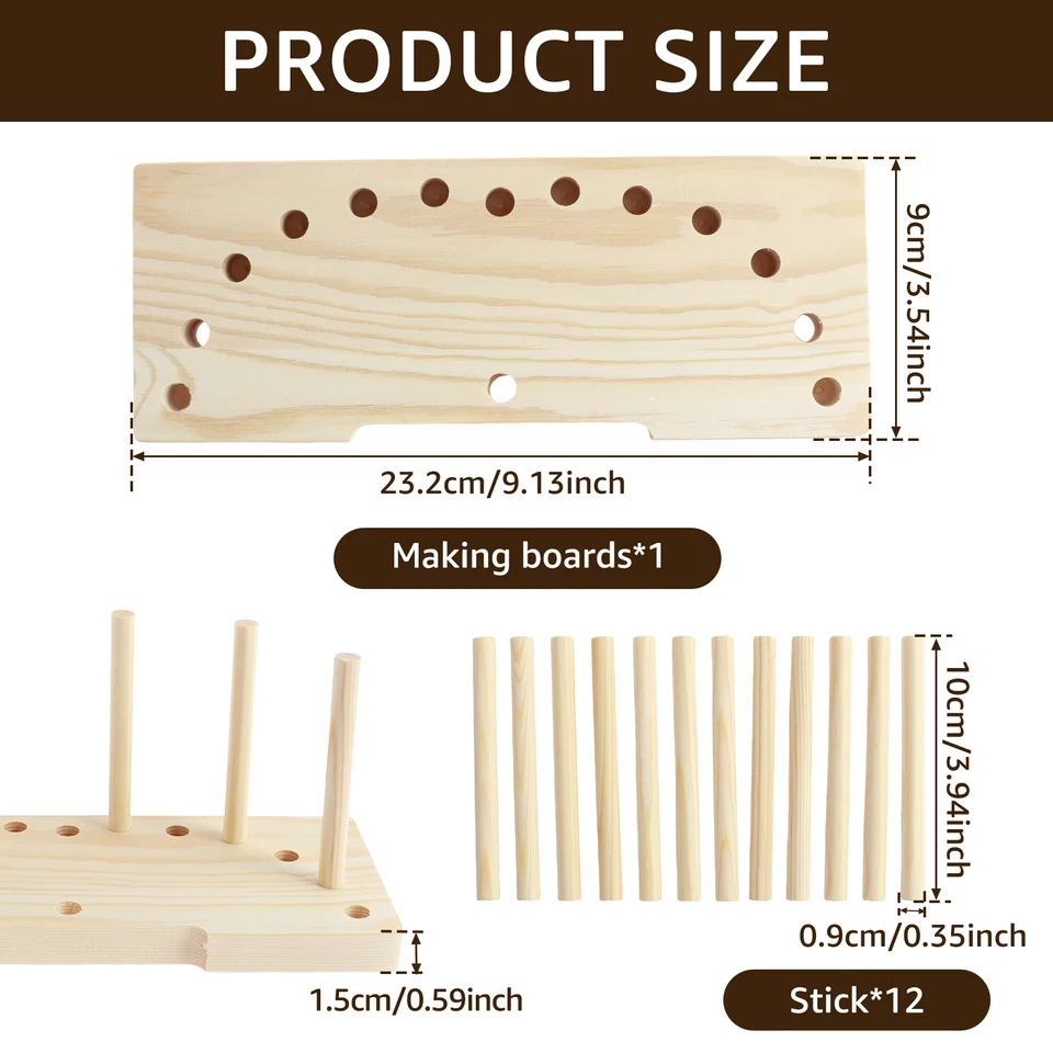 Wooden Bow Maker Tool With Adjustable Sticks - DIY Ribbon Bow Maker For Wreaths, Gifts & Party Decor