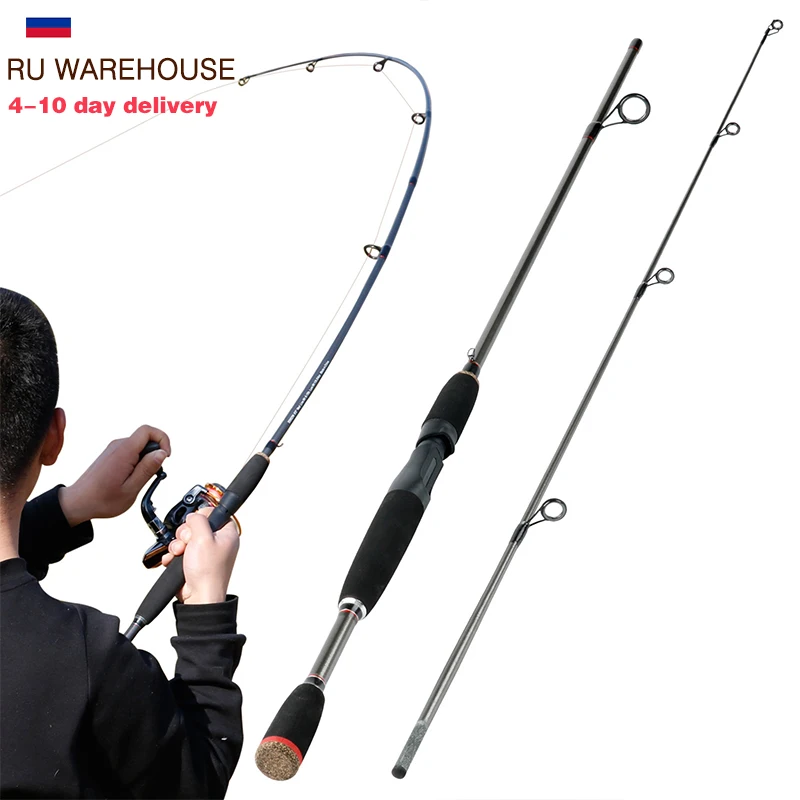 Sougayilang Angelrute 2-teilig - Spinnrute Mit 2 Spitzen Für Barsch & Süßwasserfische