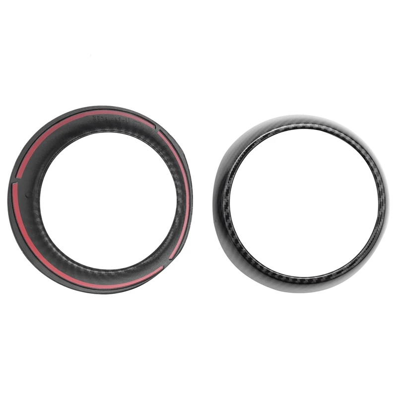 Car Dashboard Side Air Vent Decoration Ring Cover Trim Car Sticker Styling Stile In Fibra Di Carbonio Per Mini Cooper F55 F56 F57