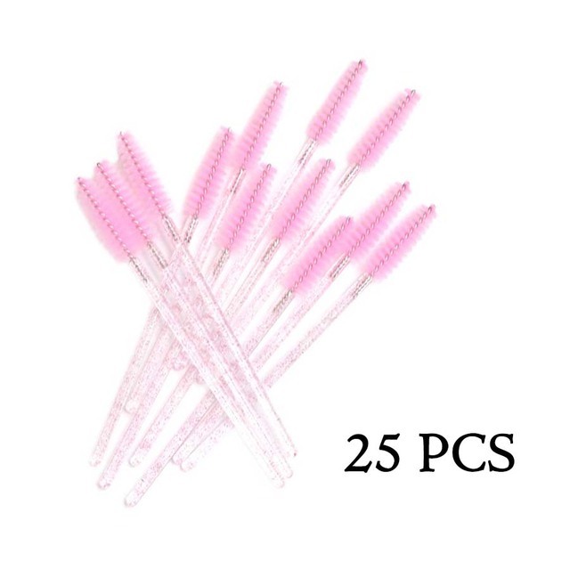 Crystal Eyelashes Brush Comb 25/50Pcs Eye Lashes Extension Mascara Wands Makeup Professional Makeup Beauty Tool