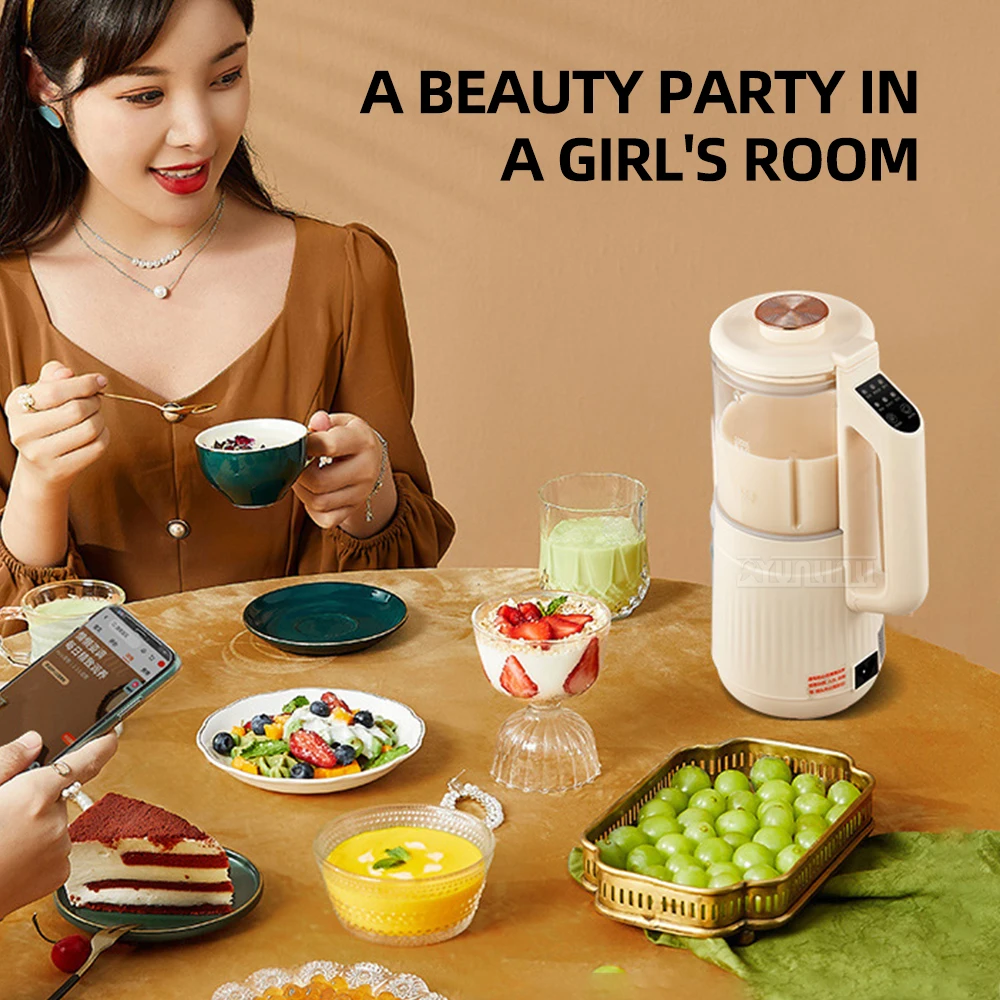 Household Silent Soymilk Machine 500ml Mini Blender Mixer Automatic Heating Juicer Extractor De Jugos 3