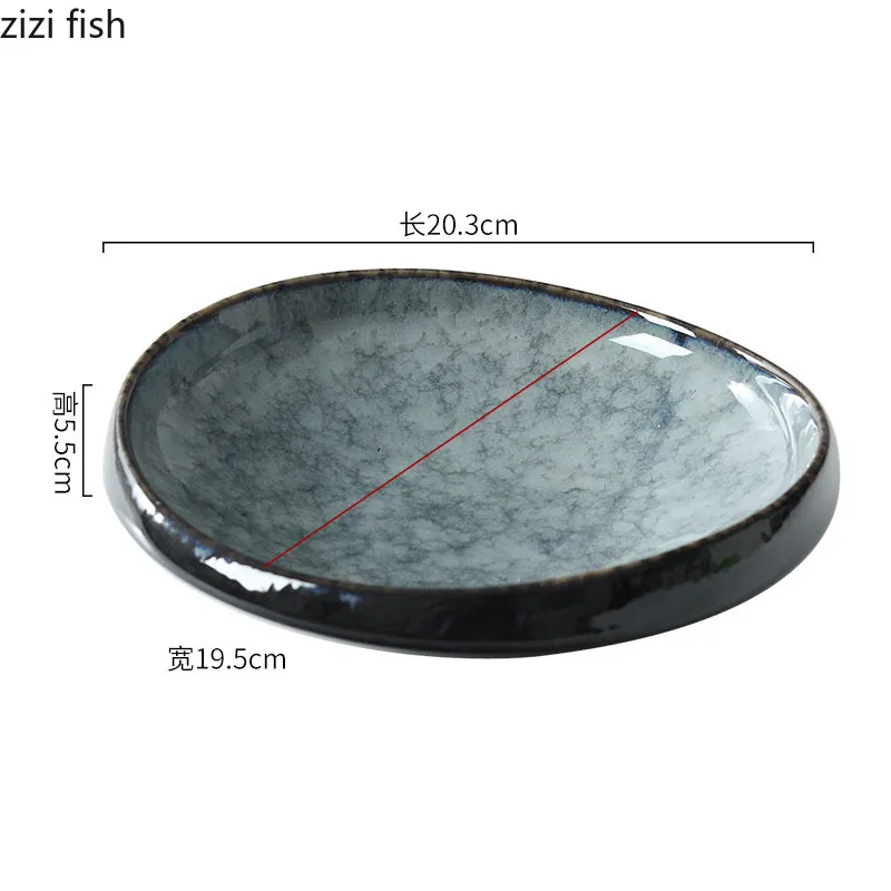 Creative Irregular Ceramic Dinner Plate Dessert Plate Snack Salad Plates Thick Soup Plates Restaurant Special Tableware