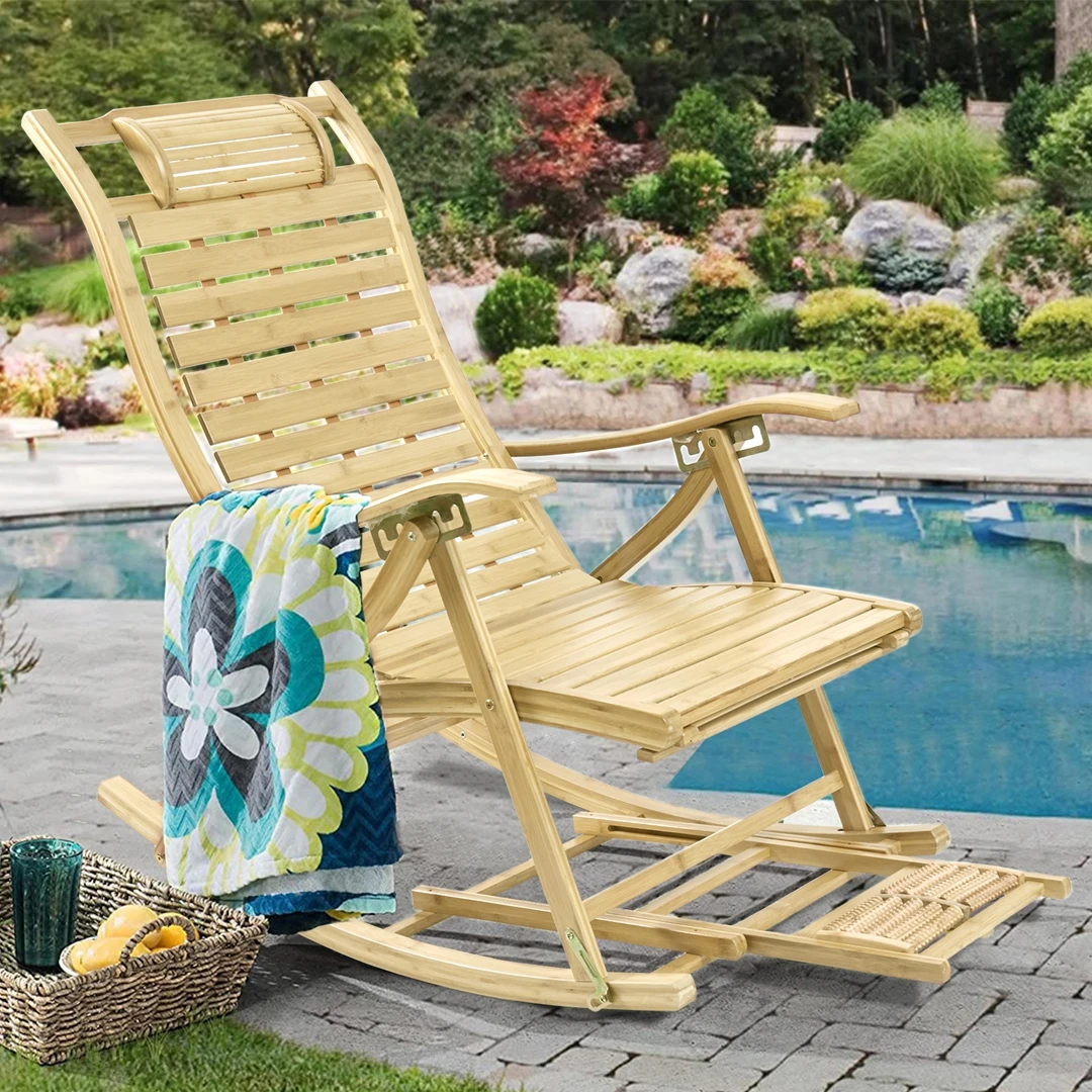 Bamboo Rocking Recliner Chair 1