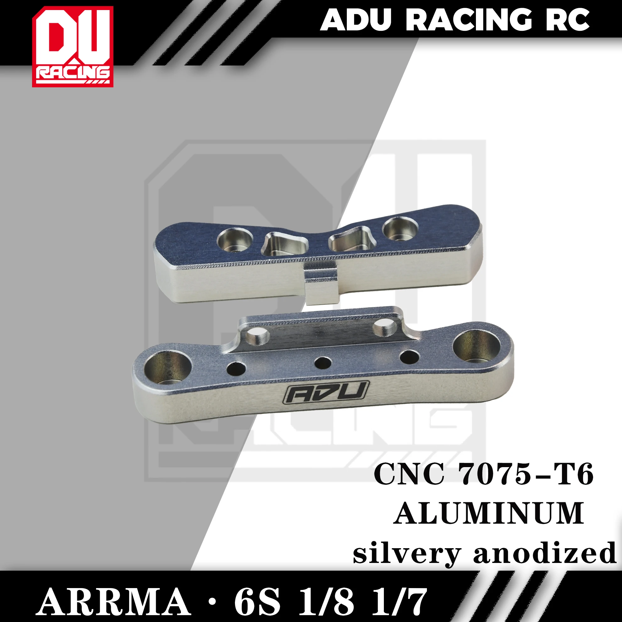 Front Upper Suspension Mount RC Car Parts ADU RACING 7075-T6 ALU SUSPENSION MOUNTFOR ARRMA 6S 1/8 AND 1/7