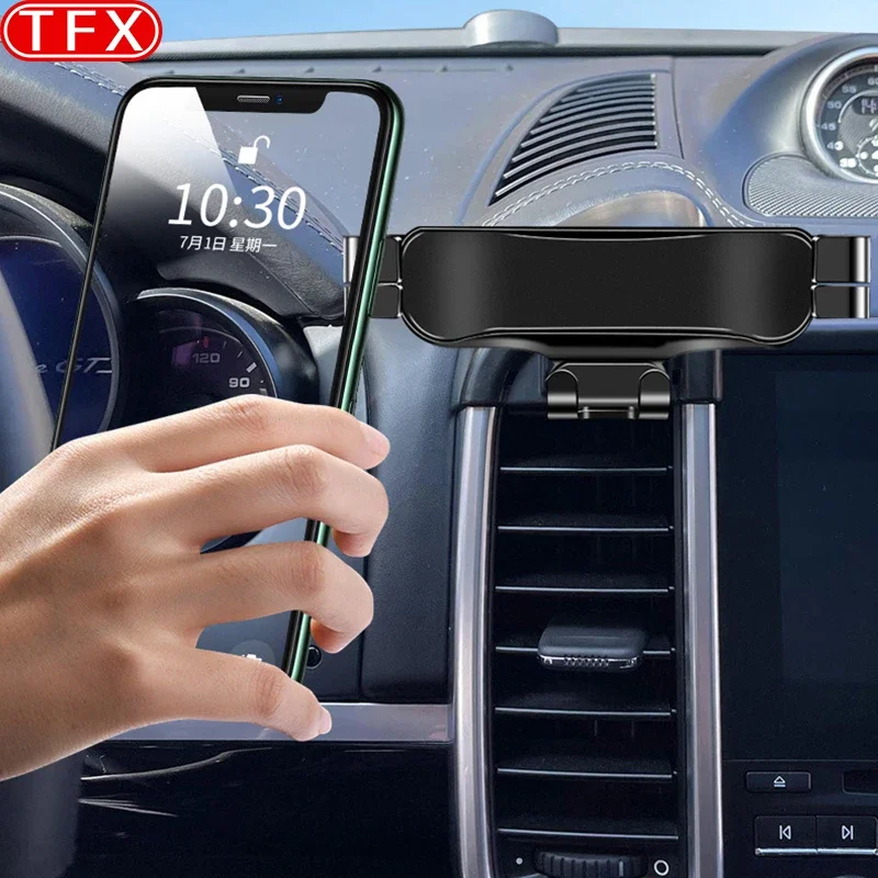 Phone Holder Mobile Phone Holder For Porsche Cayenne 2011-2015 Car Styling Mobile Phone Holder Air Vent Mount Gravity Bracket Stand Auto Modified Accessories