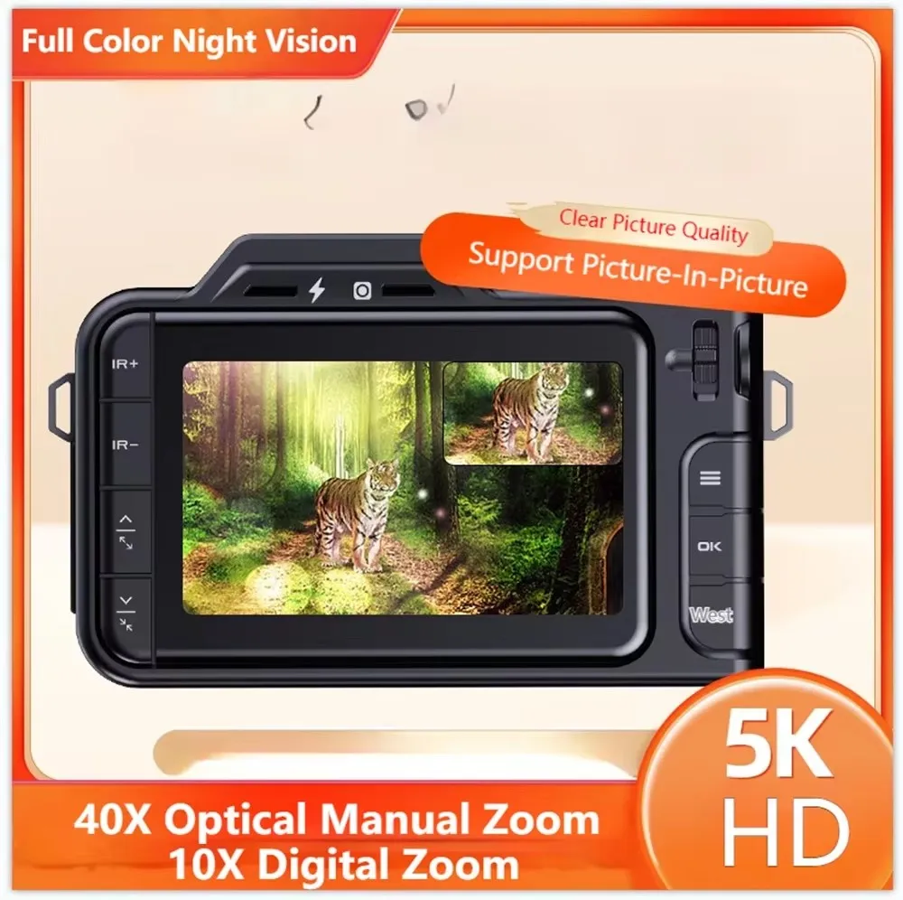 Infrared Night Vision Monocular Telescopes NVC200 500M 4K HD WIFI Full Color Digital SLR Camera for Camping 50X Zoom 52MP