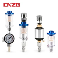 Spray Gun Air Regulator Gauge In-line Oil Water Trap Filter Separator JP/EU/US Adapter Pneumatic Tools For Airbrush 2