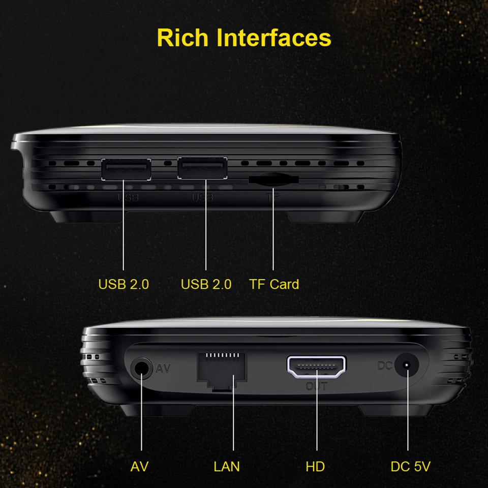 CHROX Android 14.0 TV Box, X96Q PRO+ Smart TV Box H728 Quad-Core 64-bit ARM Cortex-A53 Supporto 8K/4K 2.4/5.0Ghz WIFI BT4.0 100/1000M HDMI 2.0 H.265 Set Top Box, 4 GB + 64 GB