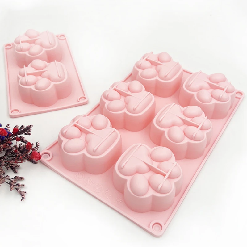Description Picture 5 of itemMulticavity Cat Paw Silicone Soap Mold Animal Candle Resin Plaster Mold DIY Chocolate Jelly Cake Ice Cube Making Desk Decor Gift