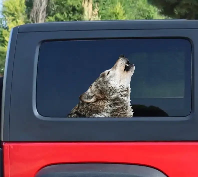 

Wolf decal, wolf window sticker, car sticker, funny sticker