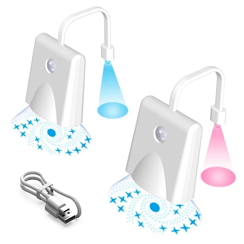 Toilet Night Lights,LED Projection Lamp,Motion Activated Light,10 Colors Waterproof Illuminate Nightlight for Bathroom Decor 5