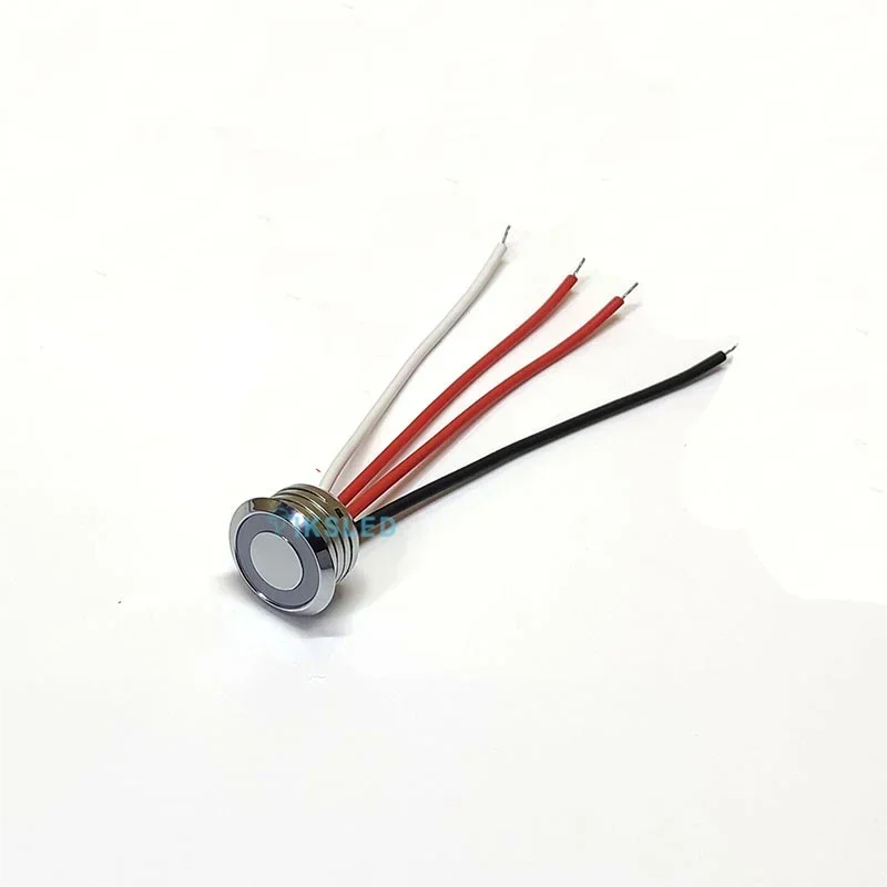 16mm Sensor Switches Round Head 12V 24V LED Dimmer Metal Touch Switch Stepless Segmente White Blue Dual Light Push button custom smart light switch led dimmer switch led dimmer controller smart dimmer switch lamp dimmer led strip switch power cords dimmer switch
