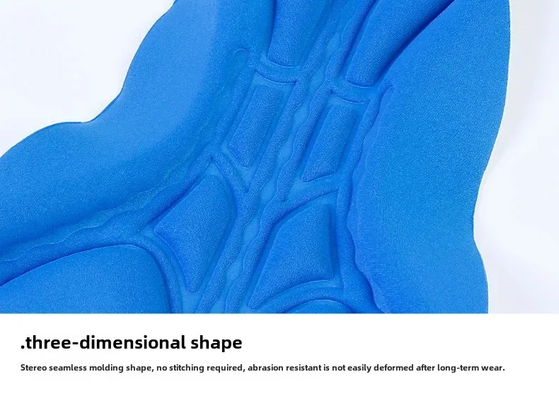 Blue Silicone Cycling Seat Cushion Moisture Wicking Breathable Comfortable Silicon Bike Shorts Padded Seat Pad Cycling Gear