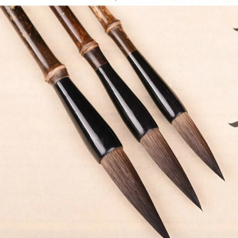 Chinese Calligraphy Brushes Pen Set Rabbit Hair Caligrafia Medium Regular Script Running Script Writing Brushes Pen Tinta China