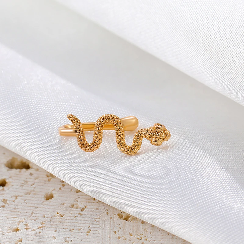 Nose Rings 1Pcs Snake Nose Ring for Women Non Piercing Nariz Stainless Steel Nose Clip Fake Septum Piercing Jewelry