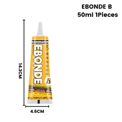 High-Strength Speaker Repair Adhesive - Multipurpose Black/Transparent Glue (15/50/80ML) (Transparent 50ML)