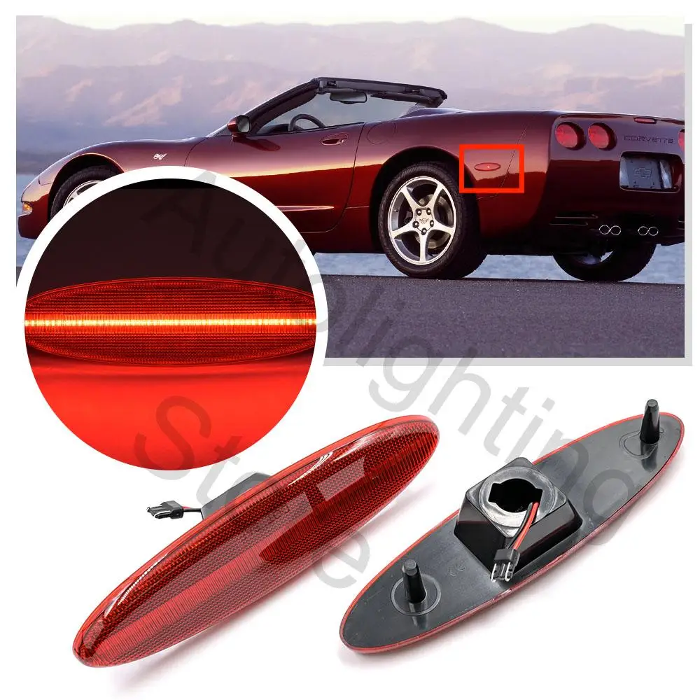 

2PCS LED Rear Turn signal Lamp for Chevrolet Corvette C5 1997 1998 1999 2000 2001-2004 fender Side Marker light blinker light