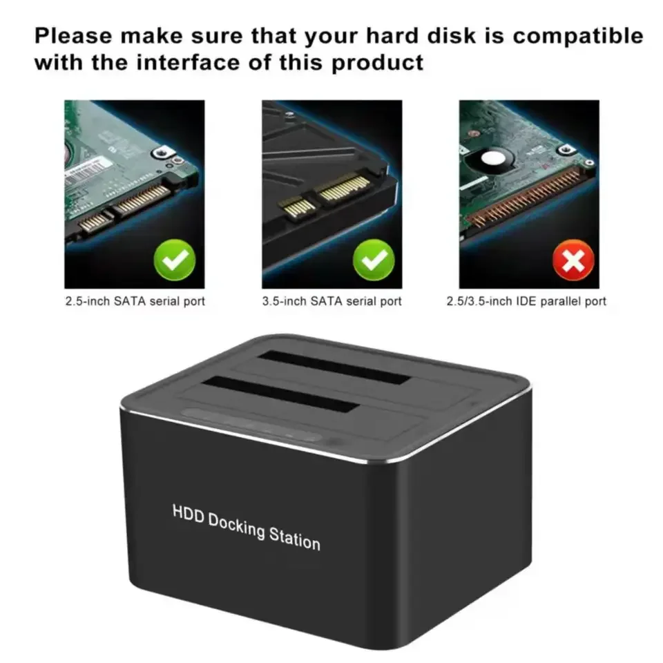 DOCK, HDD Dock, HDD Docking Station 2.5 /3.5 IDE Dock Disque Dur