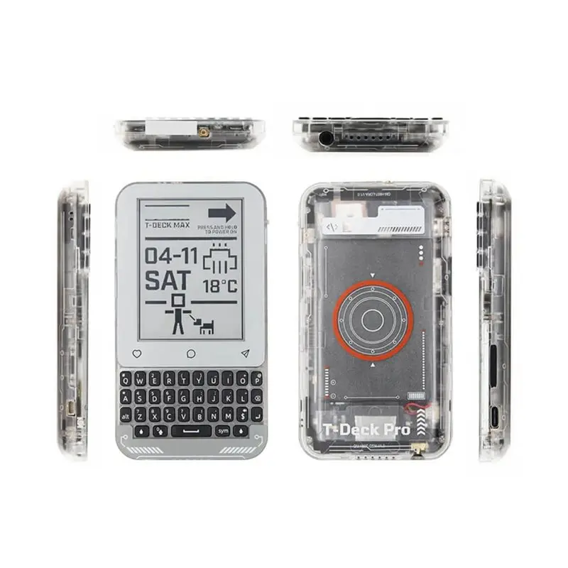 【사이버 먼데이】SX1262 로라 트랜시버 2.4Ghz Wifi& 블루투스 5(LE) AI 러닝 915Mhz T-Deck Max 3.1인치 터치 E-Paper(앤트 기능 포함)