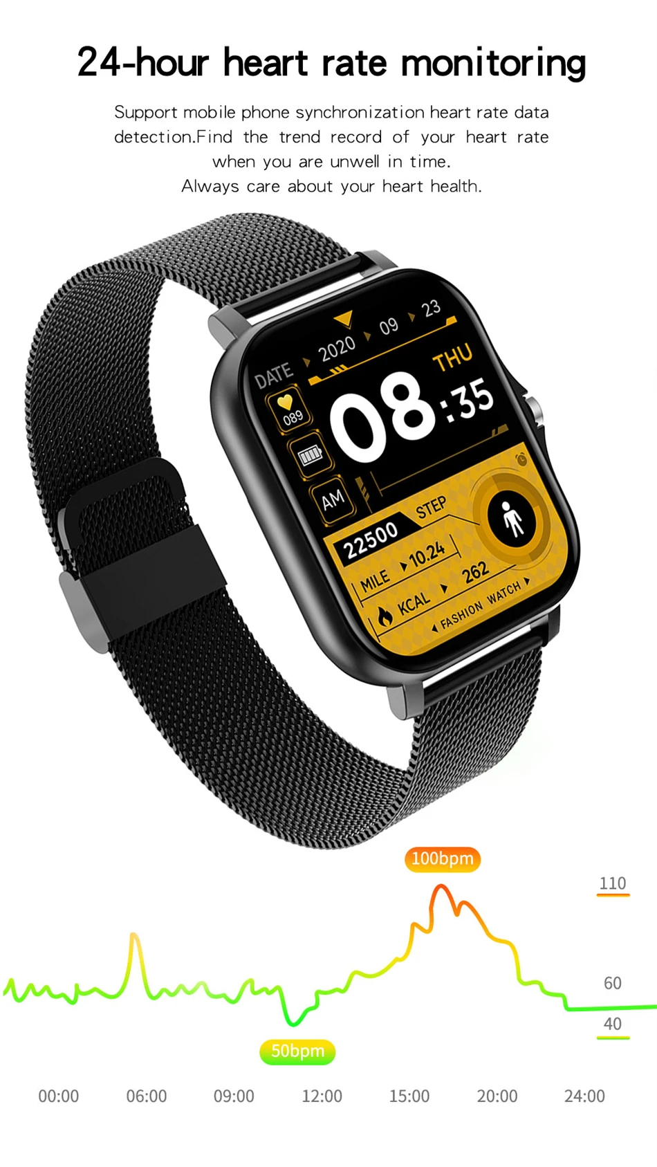 2022 New Smart Watch Men Full Touch Screen Sport Fitness Watch IP67 Waterproof Bluetooth call For Android ios smartwatch Men+Box